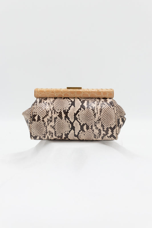 Prada Python Leather Clutch