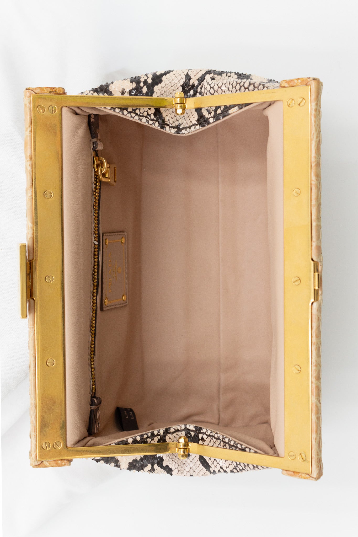 Prada Python Leather Clutch