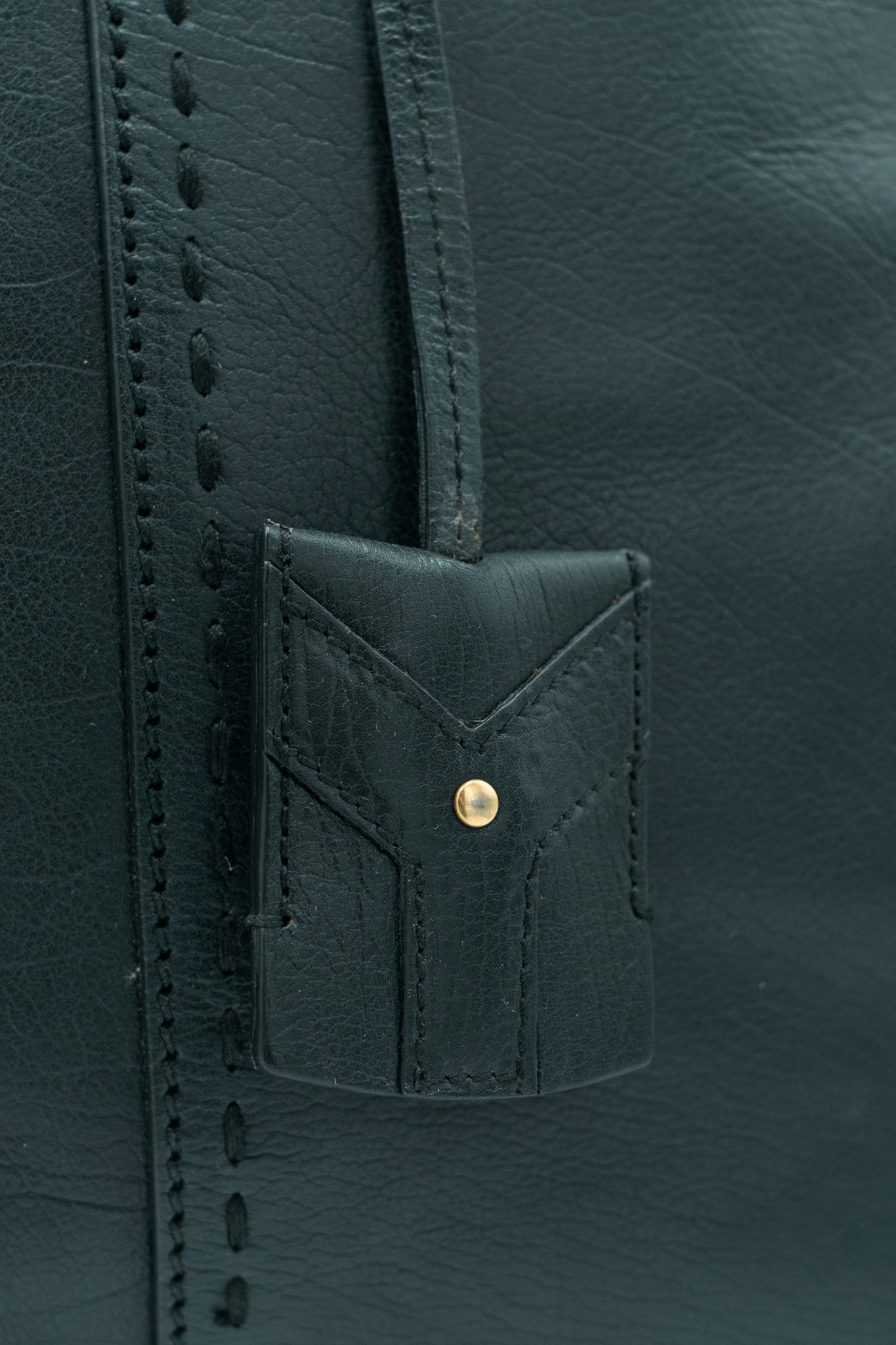 Borsa Muse Yves Saint Laurent in pelle verde