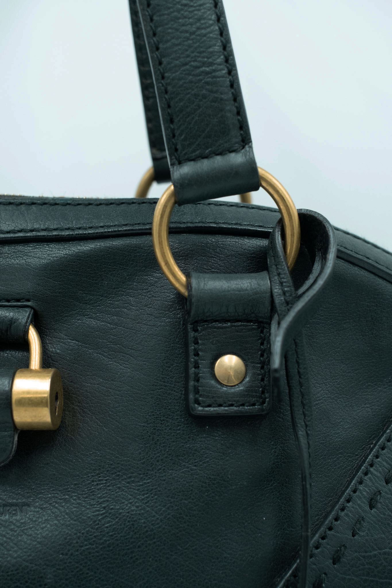 Borsa Muse Yves Saint Laurent in pelle verde