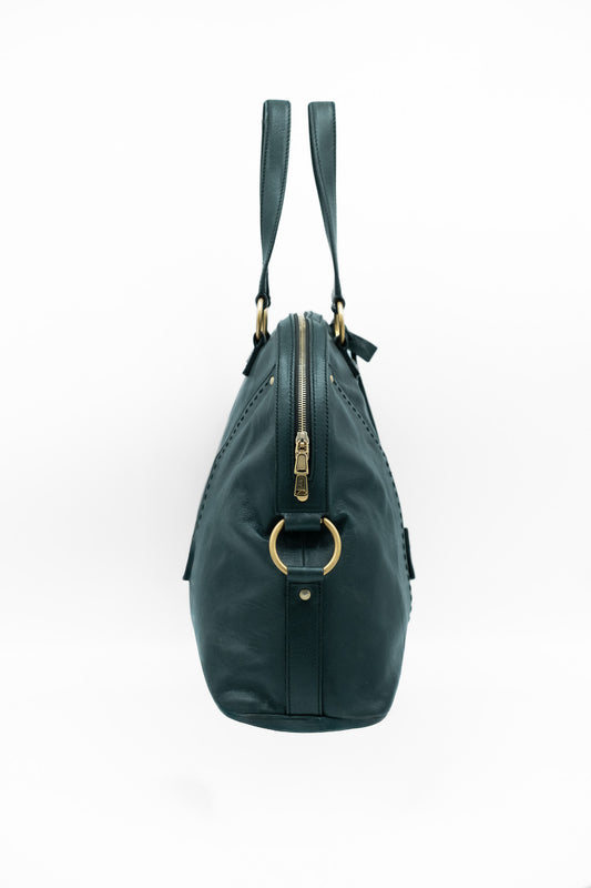 Borsa Muse Yves Saint Laurent in pelle verde